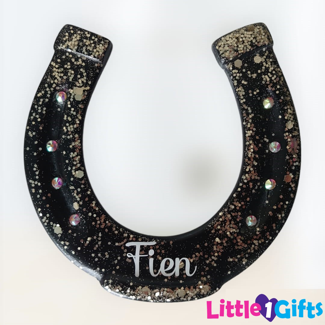 Hoefijzer naambord glitter & glamour